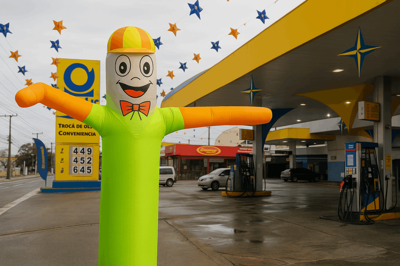 Boneco Biruta, boneco de posto